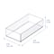 Plateau de rangement transparent et empilable de 20,3 cm x 10,1 cm d’Ordonnez simplement
